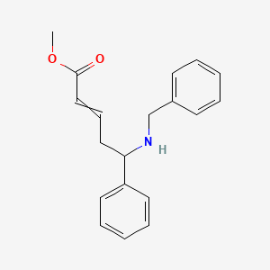 molecular formula C19H21NO2 B14309787 Methyl 5-(benzylamino)-5-phenylpent-2-enoate CAS No. 110362-19-1