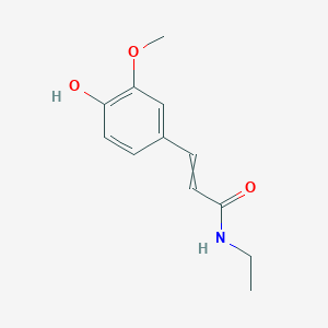 molecular formula C12H15NO3 B14309817 N-Ethyl-3-(4-hydroxy-3-methoxyphenyl)prop-2-enamide CAS No. 113900-09-7