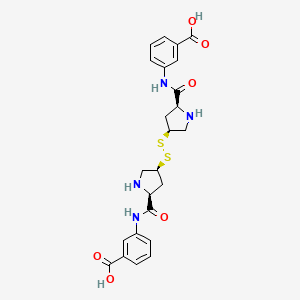 3-[[(2S,4S)-4-[[(3S,5S)-5-[(3-Carboxyphenyl)carbamoyl]pyrrolidin-3-yl]disulfanyl]pyrrolidine-2-carbonyl]amino]benzoic acid