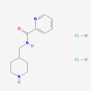 molecular formula C12H19Cl2N3O B1430984 N-(piperidin-4-ylmethyl)pyridine-2-carboxamide dihydrochloride CAS No. 1421601-51-5