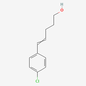 molecular formula C11H13ClO B14309883 5-(4-Chlorophenyl)pent-4-en-1-ol CAS No. 117324-73-9