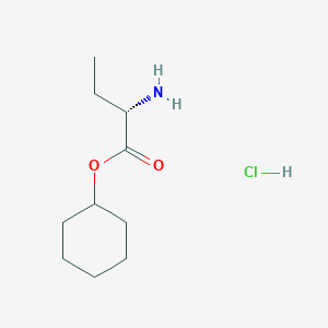 molecular formula C10H20ClNO2 B1430993 cyclohexyl (2S)-2-aminobutanoate hydrochloride CAS No. 37666-77-6