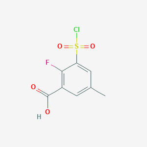 3-(Chlorosulfonyl)-2-fluoro-5-methylbenzoic acid