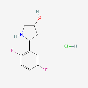 5-(2,5-Difluorophenyl)pyrrolidin-3-ol hydrochloride