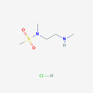 molecular formula C5H15ClN2O2S B1430997 N-methyl-N-[2-(methylamino)ethyl]methanesulfonamide hydrochloride CAS No. 1423032-84-1