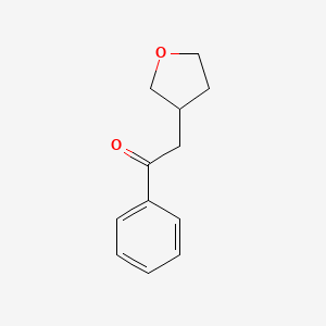 molecular formula C12H14O2 B1430998 2-(Oxolan-3-yl)-1-phenylethan-1-one CAS No. 1423024-49-0