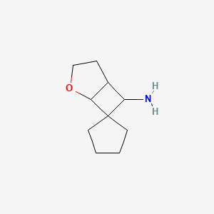 molecular formula C10H17NO B1430999 4-Oxaspiro[bicyclo[3.2.0]heptane-6,1'-cyclopentane]-7-amine CAS No. 1427378-72-0