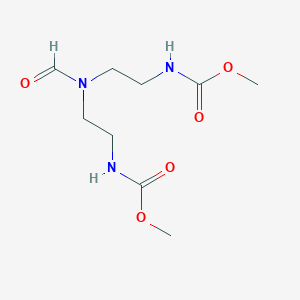 molecular formula C9H17N3O5 B14310016 Dimethyl [(formylazanediyl)di(ethane-2,1-diyl)]biscarbamate CAS No. 112343-35-8