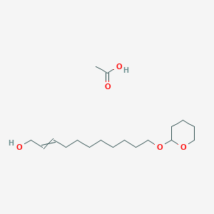 molecular formula C18H34O5 B14310024 Acetic acid;11-(oxan-2-yloxy)undec-2-en-1-ol CAS No. 112923-66-7