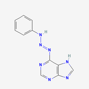 molecular formula C11H9N7 B14310026 N-(7H-purin-6-yldiazenyl)aniline CAS No. 112177-85-2