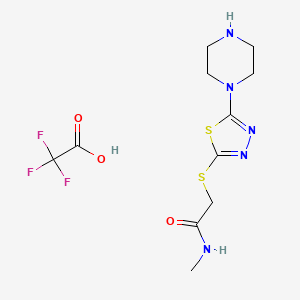 N-methyl-2-[(5-piperazin-1-yl-1,3,4-thiadiazol-2-yl)thio]acetamide trifluoroacetate