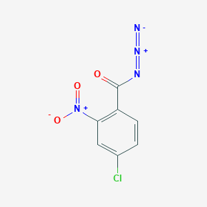 molecular formula C7H3ClN4O3 B14310104 Benzoyl azide, 4-chloro-2-nitro- CAS No. 114197-39-6