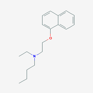 molecular formula C18H25NO B14310126 N-ethyl-N-(2-naphthalen-1-yloxyethyl)butan-1-amine CAS No. 118868-66-9
