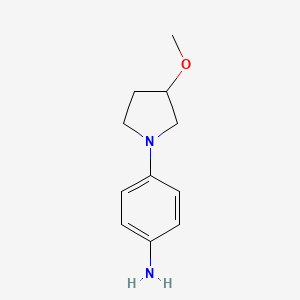 molecular formula C11H16N2O B1431014 4-(3-Methoxypyrrolidin-1-yl)aniline CAS No. 1701884-87-8