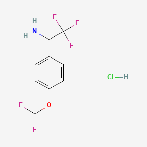 1-[4-(Difluoromethoxy)phenyl]-2,2,2-trifluoroethan-1-amine hydrochloride