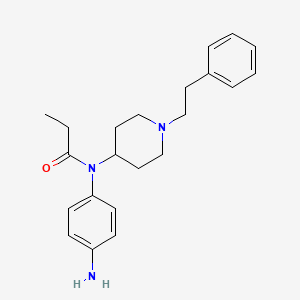 molecular formula C22H29N3O B14310185 N-(4-Aminophenyl)-N-[1-(2-phenylethyl)piperidin-4-yl]propanamide CAS No. 113445-71-9