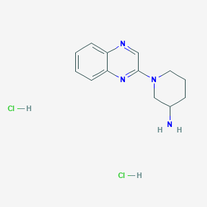 molecular formula C13H18Cl2N4 B1431019 1-(Quinoxalin-2-yl)piperidin-3-amine dihydrochloride CAS No. 1443980-34-4
