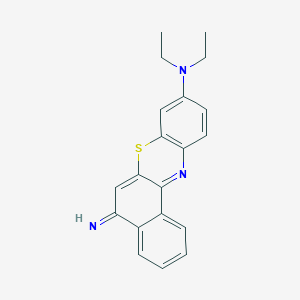 molecular formula C20H19N3S B14310190 N,N-Diethyl-5-imino-5H-benzo[a]phenothiazin-9-amine CAS No. 113021-45-7