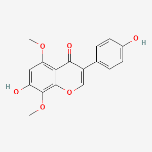 molecular formula C17H14O6 B14310199 4H-1-Benzopyran-4-one, 7-hydroxy-3-(4-hydroxyphenyl)-5,8-dimethoxy- CAS No. 110420-64-9