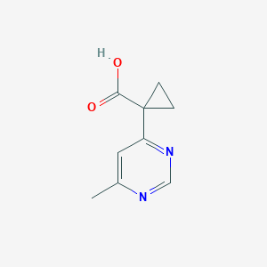 molecular formula C9H10N2O2 B1431021 1-(6-Methylpyrimidin-4-yl)cyclopropane-1-carboxylic acid CAS No. 1509080-02-7