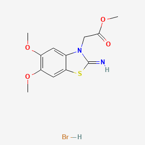 methyl 2-(2-imino-5,6-dimethoxybenzo[d]thiazol-3(2H)-yl)acetate hydrobromide