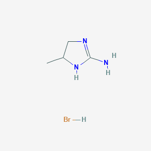 molecular formula C4H10BrN3 B1431031 5-methyl-4,5-dihydro-1H-imidazol-2-amine hydrobromide CAS No. 1443981-47-2