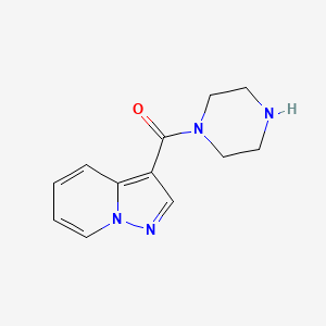 molecular formula C12H14N4O B1431032 哌嗪-1-基(吡唑并[1,5-a]吡啶-3-基)甲酮 CAS No. 1428233-07-1