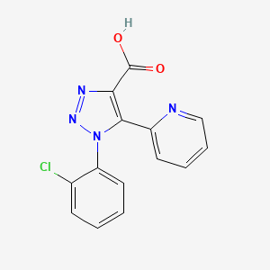 1-(2-chlorophenyl)-5-(pyridin-2-yl)-1H-1,2,3-triazole-4-carboxylic acid