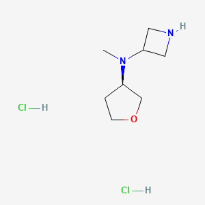 molecular formula C8H17ClN2O B1431039 (R)-N-Methyl-N-(tetrahydrofuran-3-yl)-azetidin-3-amine dihydrochloride CAS No. 1403763-30-3