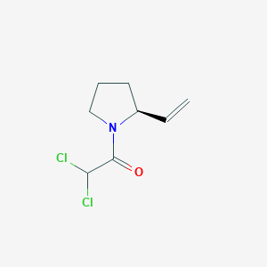 molecular formula C8H11Cl2NO B143104 Pyrrolidine, 1-(dichloroacetyl)-2-ethenyl-, (S)- CAS No. 146405-63-2