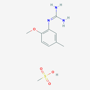 molecular formula C10H17N3O4S B1431045 N-(2-methoxy-5-methylphenyl)guanidine methanesulfonate CAS No. 1426291-43-1
