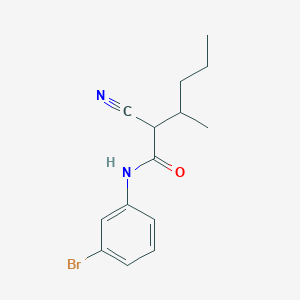 molecular formula C14H17BrN2O B14310528 N-(3-Bromophenyl)-2-cyano-3-methylhexanamide CAS No. 110234-17-8
