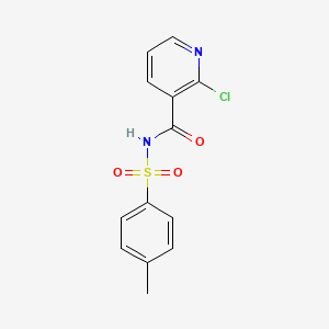 molecular formula C13H11ClN2O3S B14310529 2-Chloro-N-(4-methylbenzene-1-sulfonyl)pyridine-3-carboxamide CAS No. 113513-63-6