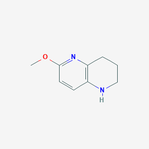 molecular formula C9H12N2O B1431053 6-Methoxy-1,2,3,4-tetrahydro-1,5-naphthyridine CAS No. 1393544-54-1