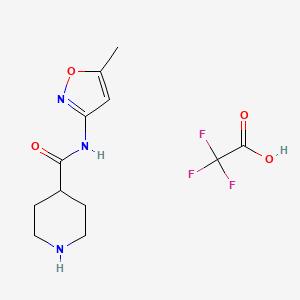 molecular formula C12H16F3N3O4 B1431056 N-(5-methylisoxazol-3-yl)piperidine-4-carboxamide trifluoroacetate CAS No. 1426291-38-4