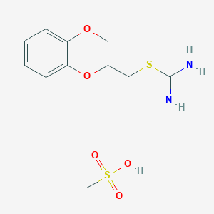 molecular formula C11H16N2O5S2 B1431057 2,3-二氢-1,4-苯并二氧杂环-2-基甲基亚氨基硫代氨基甲酸甲磺酸酯+ CAS No. 1426291-41-9