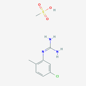 molecular formula C9H14ClN3O3S B1431059 N-(5-chloro-2-methylphenyl)guanidine methanesulfonate CAS No. 1426290-73-4