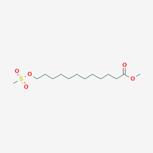 molecular formula C14H28O5S B14310597 Methyl 12-[(methanesulfonyl)oxy]dodecanoate CAS No. 110544-75-7