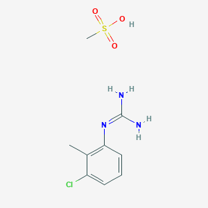 molecular formula C9H14ClN3O3S B1431060 N-(3-chloro-2-methylphenyl)guanidine methanesulfonate CAS No. 1426290-84-7