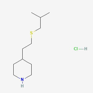 molecular formula C11H24ClNS B1431063 4-(2-[(2-Methylpropyl)sulfanyl]ethyl)piperidine hydrochloride CAS No. 1864073-78-8
