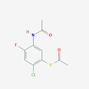 molecular formula C10H9ClFNO2S B14310636 S-(5-Acetamido-2-chloro-4-fluorophenyl) ethanethioate CAS No. 110127-11-2
