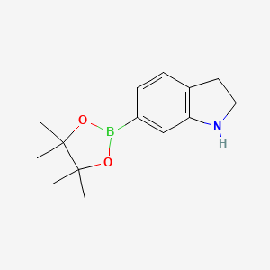 molecular formula C14H20BNO2 B1431065 6-(4,4,5,5-Tetramethyl-1,3,2-dioxaborolan-2-YL)indoline CAS No. 2304634-69-1