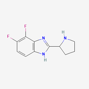 molecular formula C11H11F2N3 B1431067 4,5-Difluoro-2-(pyrrolidin-2-yl)-1H-benzo[d]imidazole CAS No. 1515969-71-7