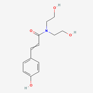 molecular formula C13H17NO4 B14310686 N,N-Bis(2-hydroxyethyl)-3-(4-hydroxyphenyl)prop-2-enamide CAS No. 116628-26-3