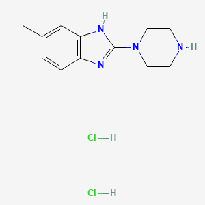 molecular formula C12H18Cl2N4 B1431071 5-methyl-2-piperazin-1-yl-1H-benzimidazole dihydrochloride CAS No. 1426290-22-3