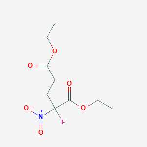 molecular formula C9H14FNO6 B14310721 Diethyl 2-fluoro-2-nitropentanedioate CAS No. 110683-78-8