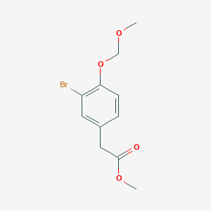 molecular formula C11H13BrO4 B1431076 Methyl 2-(3-bromo-4-(methoxymethoxy)phenyl)acetate CAS No. 100126-08-7