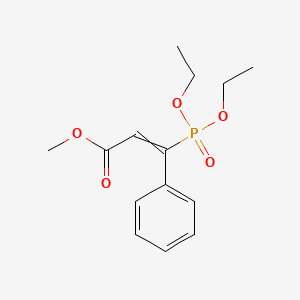 molecular formula C14H19O5P B14310761 Methyl 3-(diethoxyphosphoryl)-3-phenylprop-2-enoate CAS No. 111829-87-9