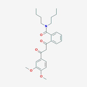 molecular formula C26H33NO5 B14310828 N,N-Dibutyl-2-[3-(3,4-dimethoxyphenyl)-3-oxopropanoyl]benzamide CAS No. 113700-85-9