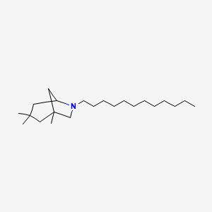 molecular formula C22H43N B14310831 6-Dodecyl-1,3,3-trimethyl-6-azabicyclo[3.2.1]octane CAS No. 116352-63-7